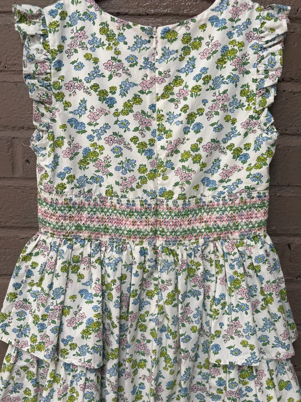 Mini Boden  Floral Tiered Dress  7/8